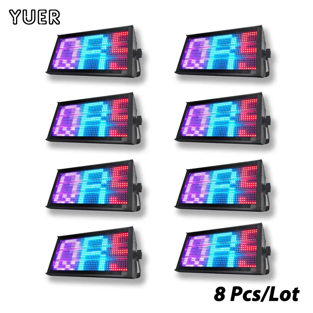 

8Pcs New LED 260W RGBW 135+30 Segments Strobe Wash Horse Running Letters Numbers For Dj Disco Party Bar Effect Stage Lighting