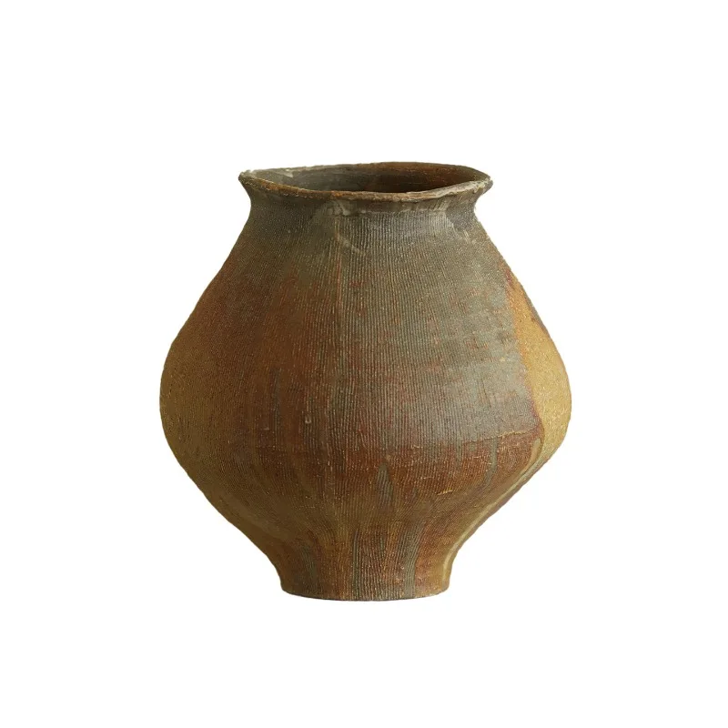 Handmade coarse pottery flower ware B & B hotel Zen entrance living room ornament