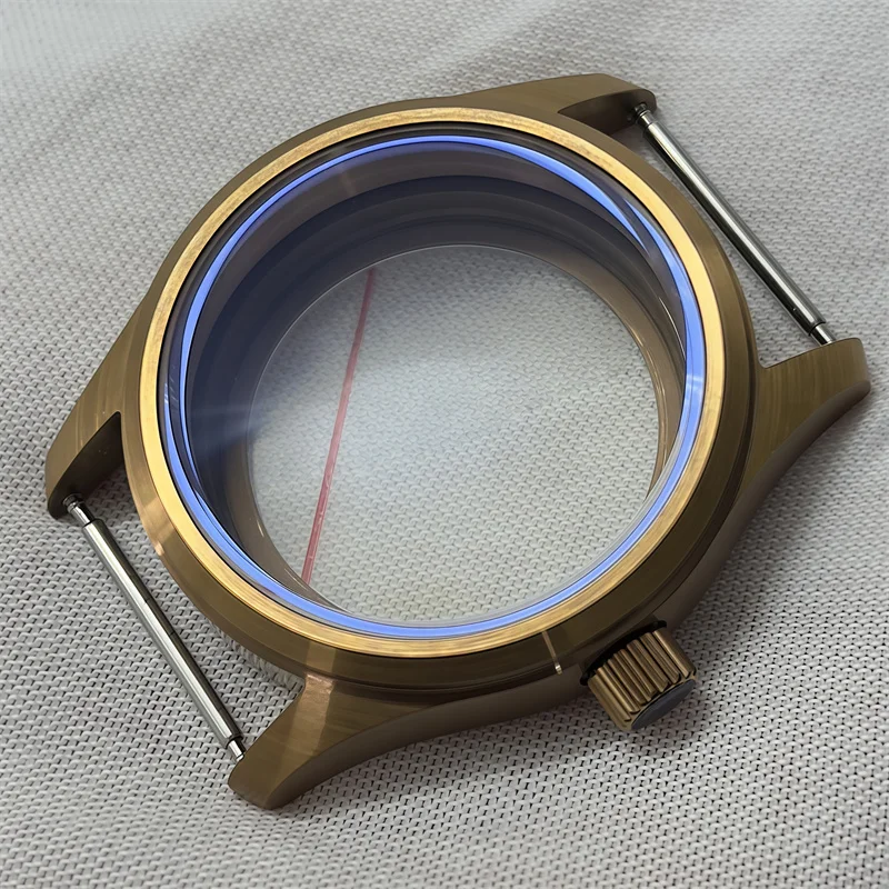 36mm/39mm Brushed Stainless Steel Pilot's Watch Case AR Blue Dome-Coated Glass Paired with NH34A NH35 NH36 NH70 PT5000 Movement