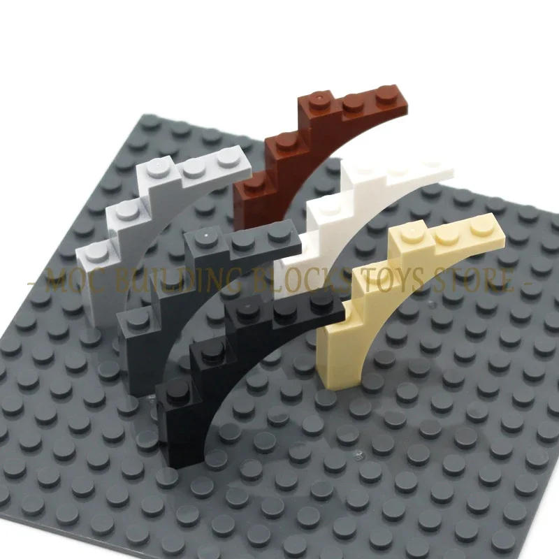 MOC Part Brick Arch Raised Bridge DIY Enlighten Constructions Creativity Building Blocks Assembles Compatible with Accessory Toy