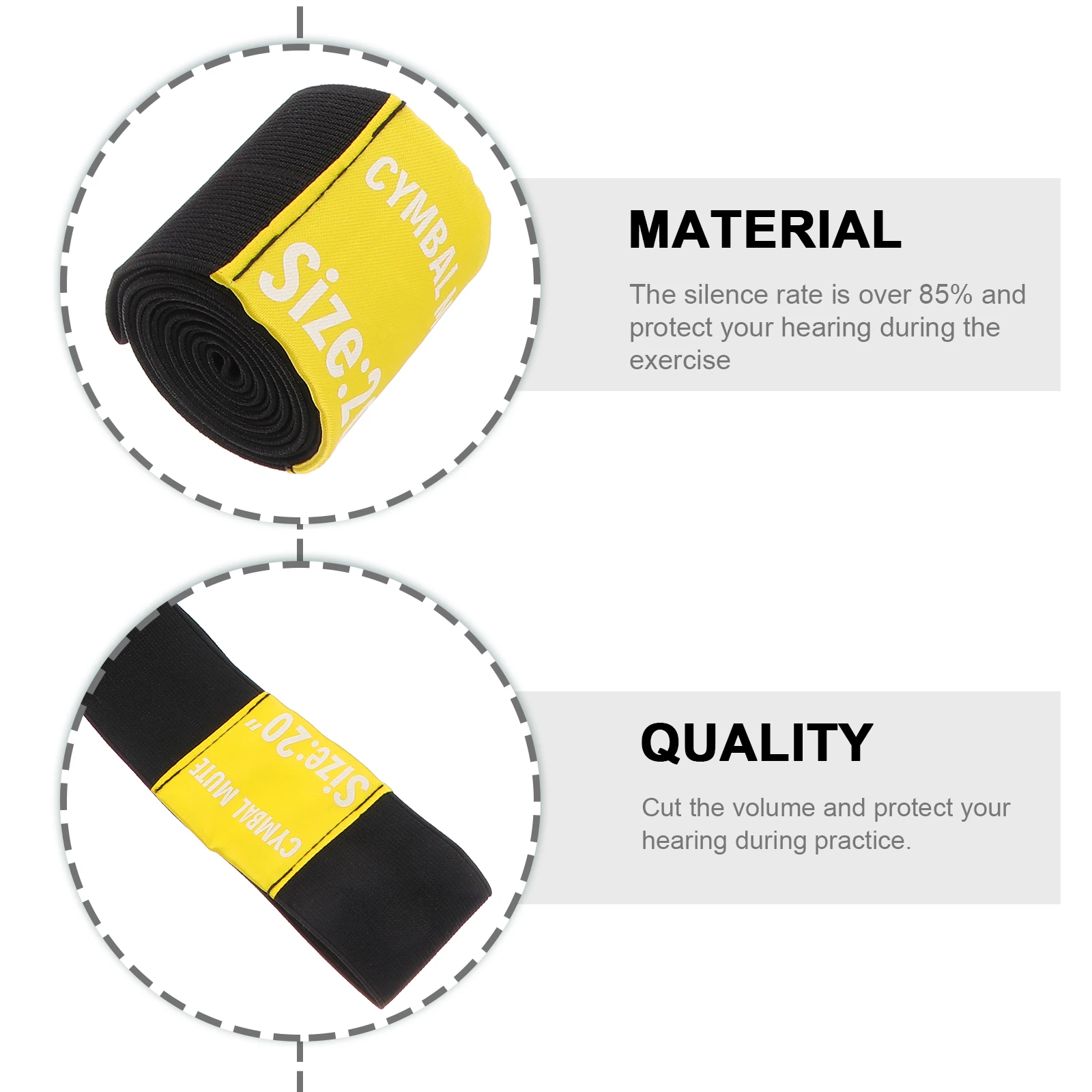 

4pcs 14Inch Green 16Inch Blue 18Inch Red 20Inch Yellow Cymbal Mute Pad Drum Belt Practice HiHat Accessories Sound Reduction