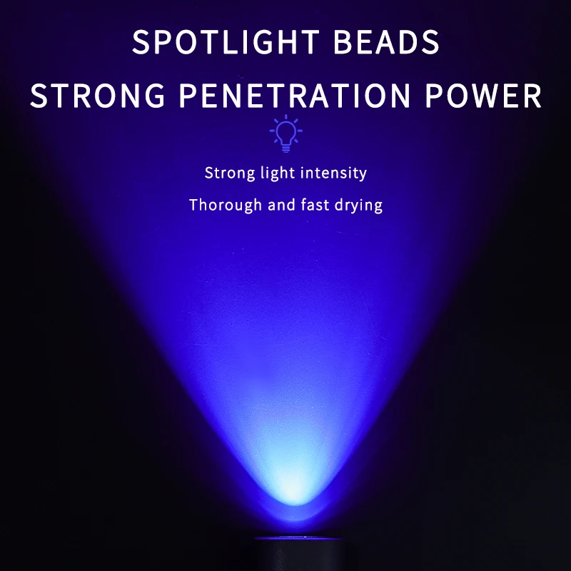 Nail Pin Cure Lamp Uv Led Draadloze oplaadbare zaklamp voor nagels Manicure Led Ultraviolette gellamp Draagbare cabine