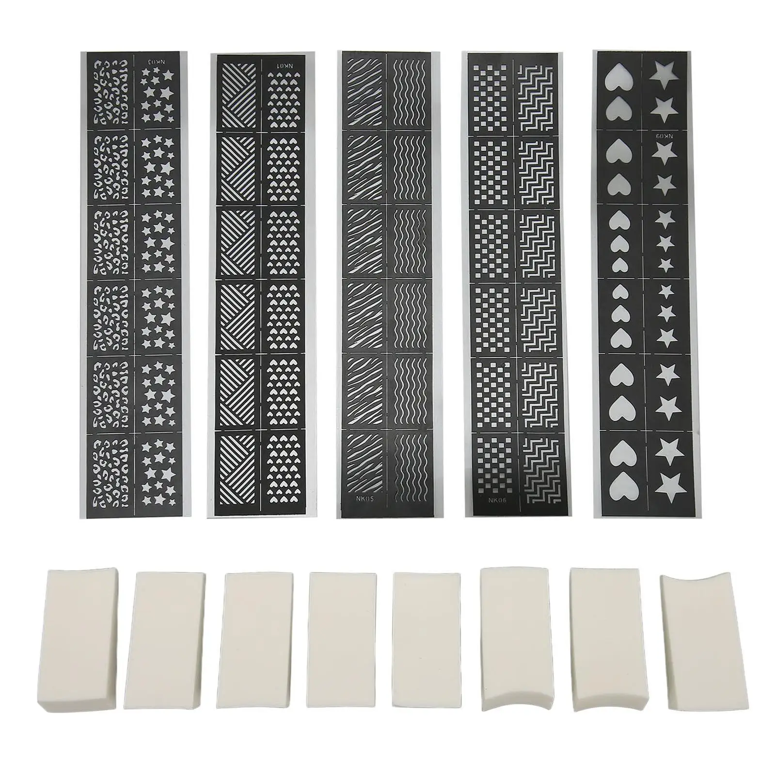 3D Nail Art Printing Sponge Template for salon Use Nail Design Tool