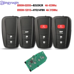 jingyuqin Remote Car Key For Toyota RAV4 2019 Camry 2018-2019 C-HR 8990H-02050 B2U2K2R 8990H-12010 HYQ14FBN 4A 315/433Mhz
