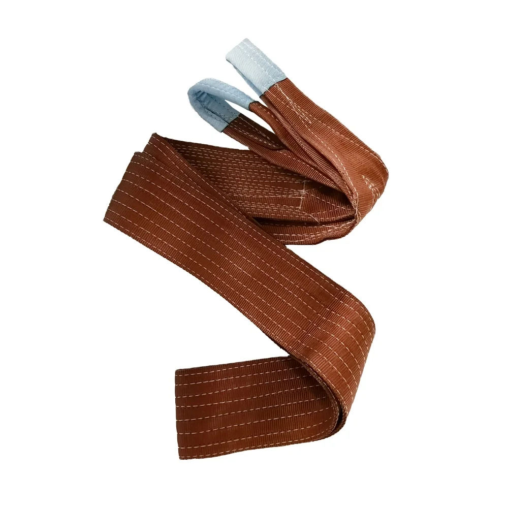 50mm 2000KG Polyester Flat Webbing Sling Belt for Lifting Steel Pipes Durable Slings Product