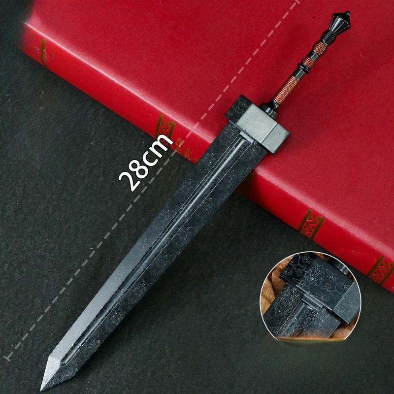 28cm novo jogo ao redor greatsword metal modelo cena adereços decoração de mesa ornamentos meninos aniversário festival presentes brinquedos