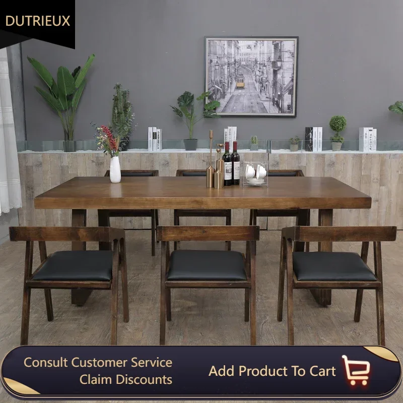 Event Organizer Dining Table Party Study Wooden Modern Kitchen Dining Table Set Restaurant Salon Mesa Comedor Home Furniture