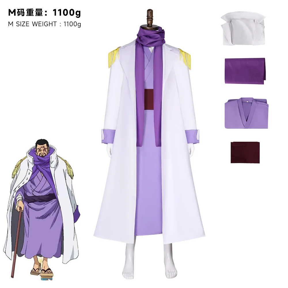 

Anime General Issho Cosplay Costumes Man Admiral Marine Trench Japanese Kimono And Coat With Scarf Halloween Party Outfits