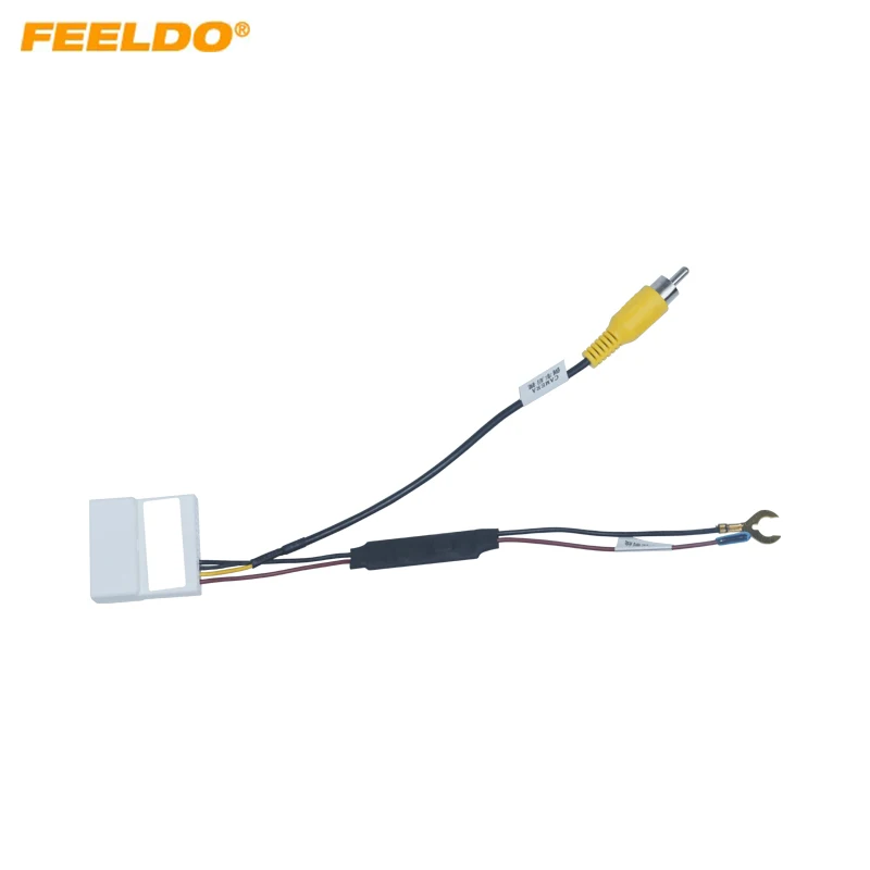 FEELDO Car Audio Radio Parking Rear Camera Video Plug Converter Cable For KIA Parking Reverse Wire Adapter