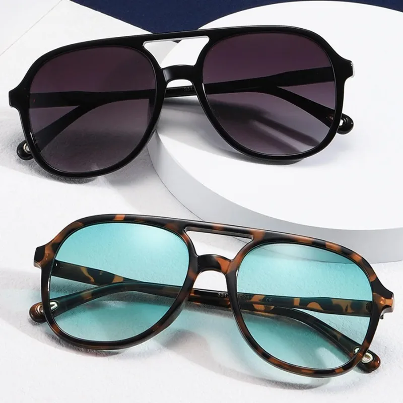 Fashion Double Beam Square Sunglasses Women Luxury Brand Designer Glasses Retro Rectangle Sun Glass Vintage Eyewear Female view 6