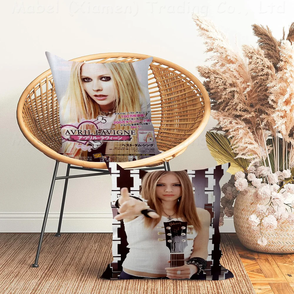 Singer Avril Lavigne Personalized Pillow Cover Kids Bedroom Wild Party Decor Pillowcase Kid Birthday Shower Gift