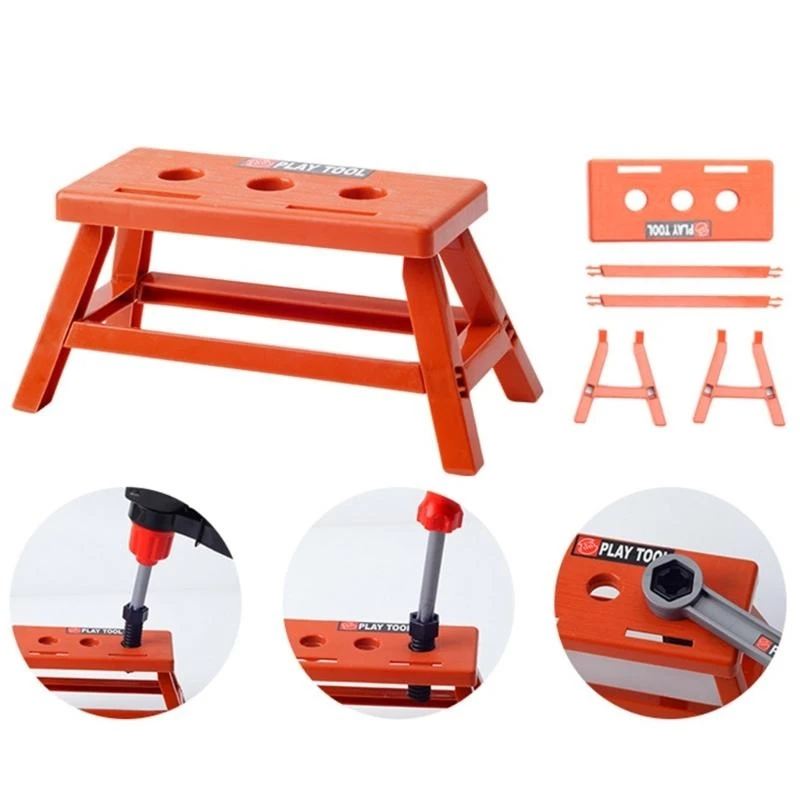 85AE Repair Kits Toolbox Toy with Screwdriver Disassembly Tool Set Build Kits Toy Creative Kids Pretend Play Construction Toy