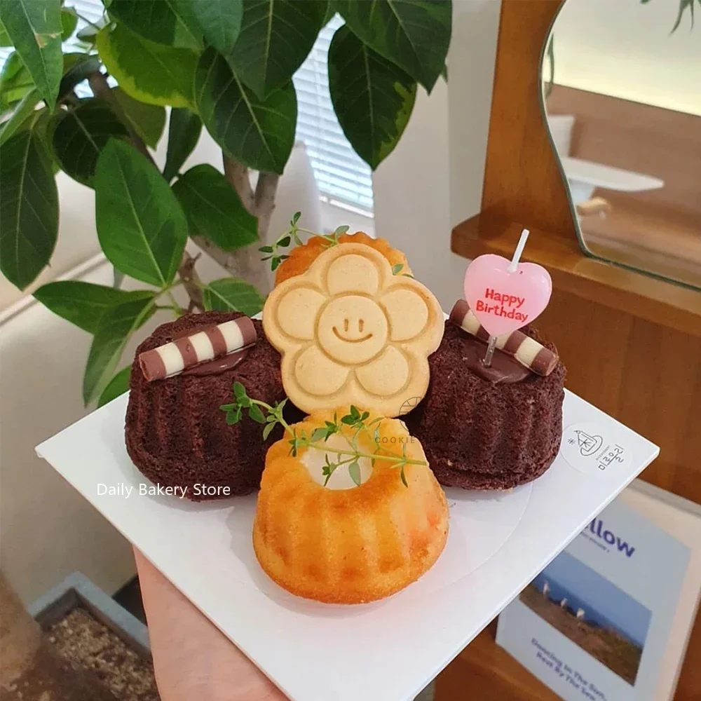Lovely Flower Cookie Cutter Baby Shower Embossed Dessert Fondant Sugarcraft Baking Mould Plastic Biscuits Pastry Press Stamp - view 5