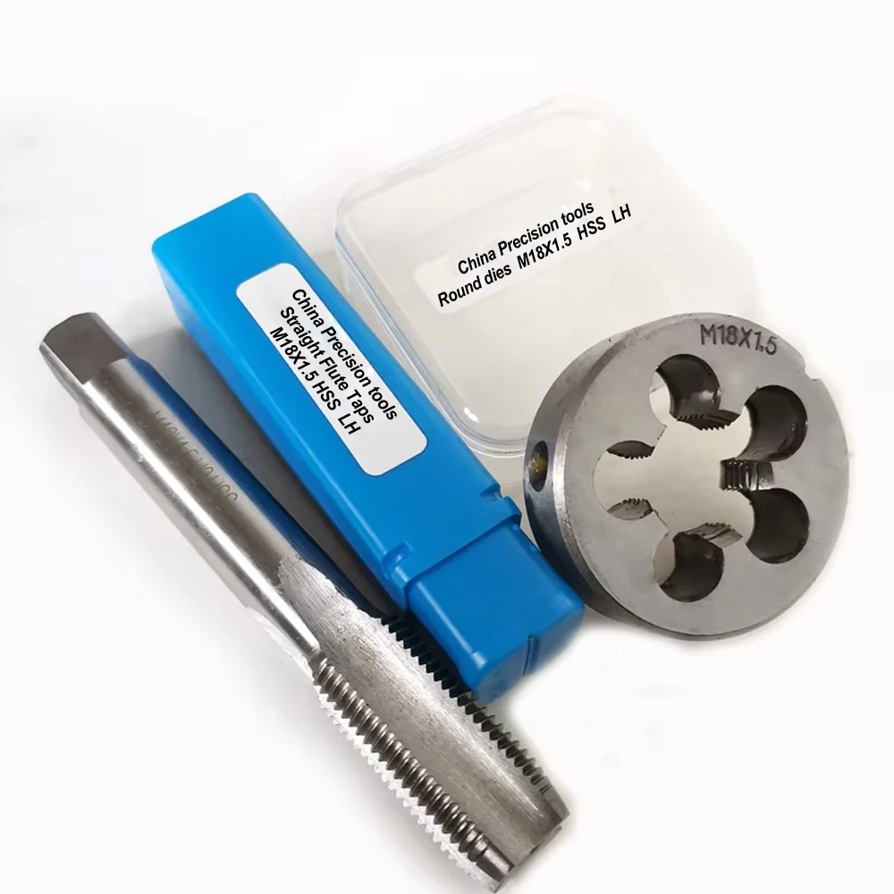 HSS Left Hand Thread Tap and Die Set M3 M4 M5 M6 M7 M8 M14 M15 M16 M18 Straight Flute Taps Dies Suit M9 M10 M11 M12 M13 M19 M20
