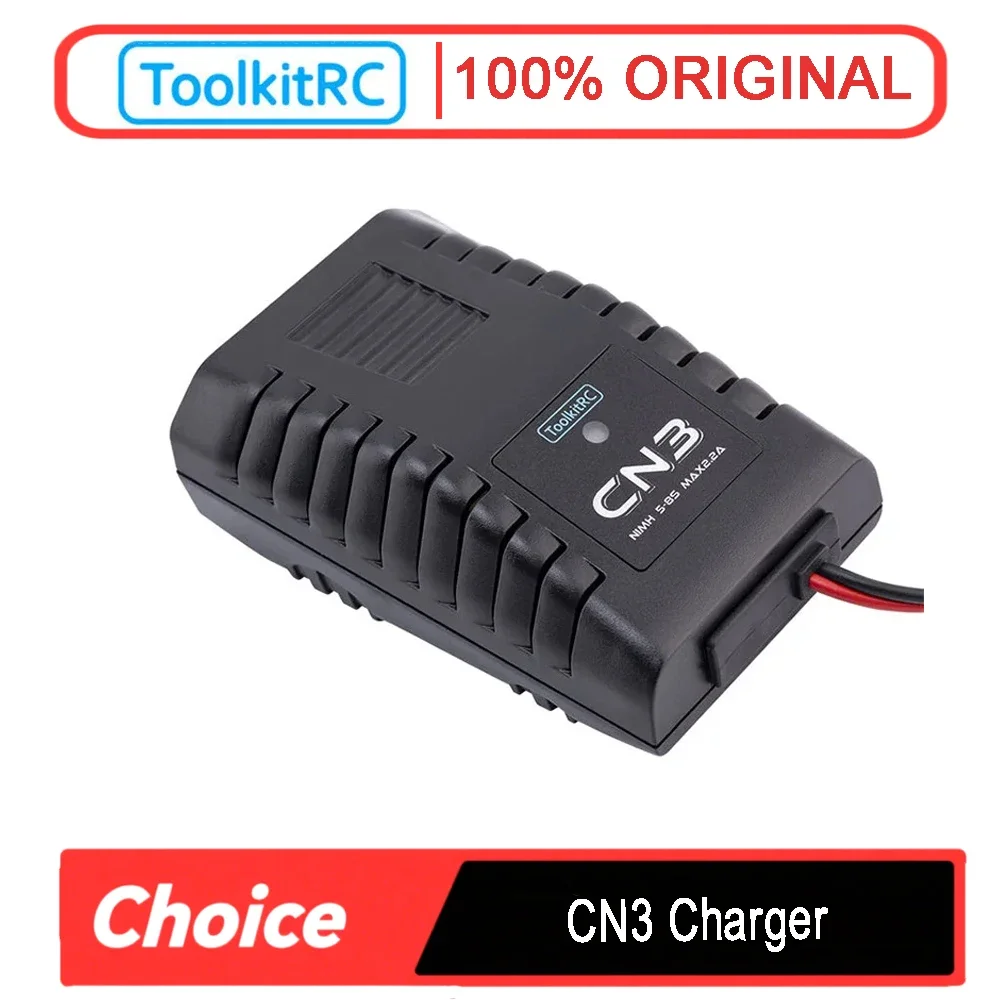 ToolkitRC CN3 20W AC Charger - 5-8S NiMH/4-8S LiPo, 2.2A Output for RC Drone & Model Car