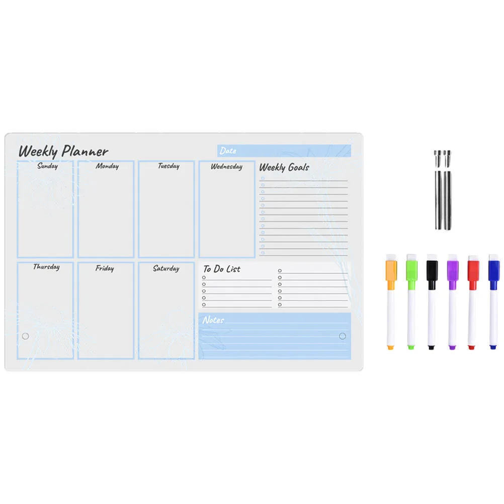 1 комплект, прозрачная акриловая доска для сухого стирания, настольная доска для заметок для стола, список дел, планировщик, многоразовая, гладкая поверхность, декоративная