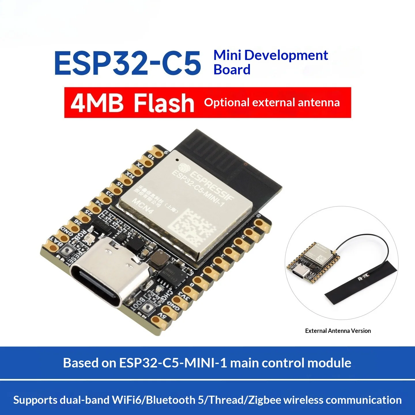Esp32-c5 Development Board 240mhz Single Core Equipped with Esp32-c5-mini-1 Supports Wifi Bluetooth
