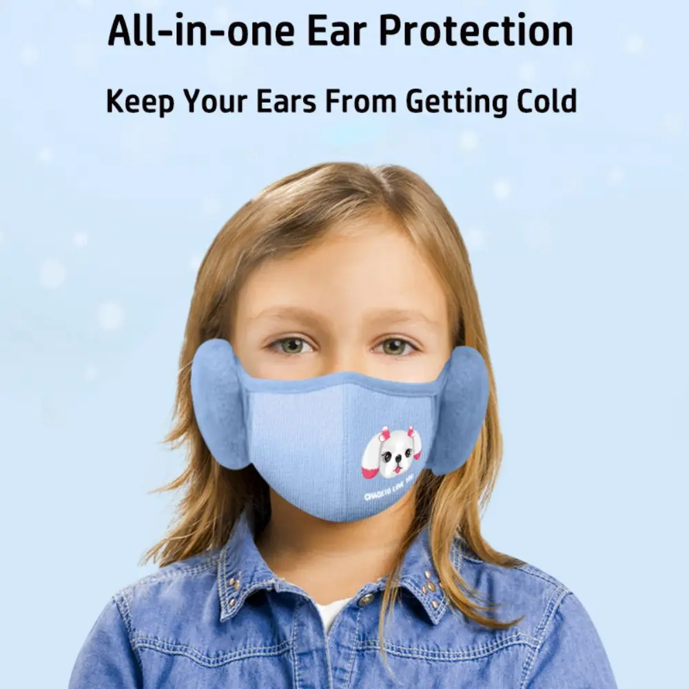 Fashion Breathable Children's Earmuffs Cold-proof Earlap Winter Warm Masks Windproof Children Accessories Mouth Cover Travel