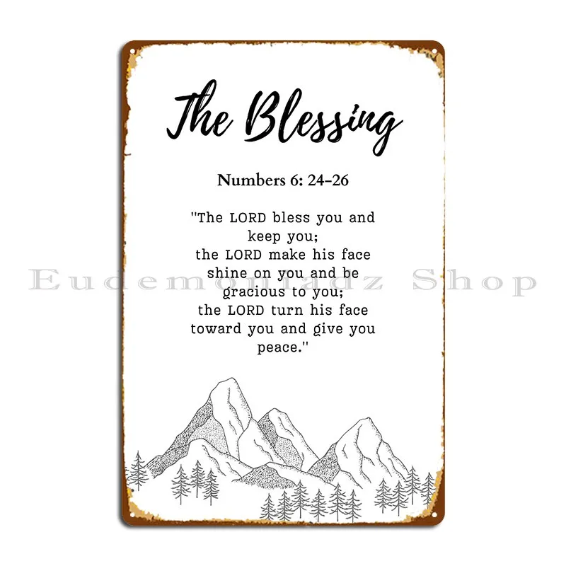 The Blessing Numbers 6 24 26 Metal Plaque Poster Bar Party Garage Print Sign Tin Sign Poster