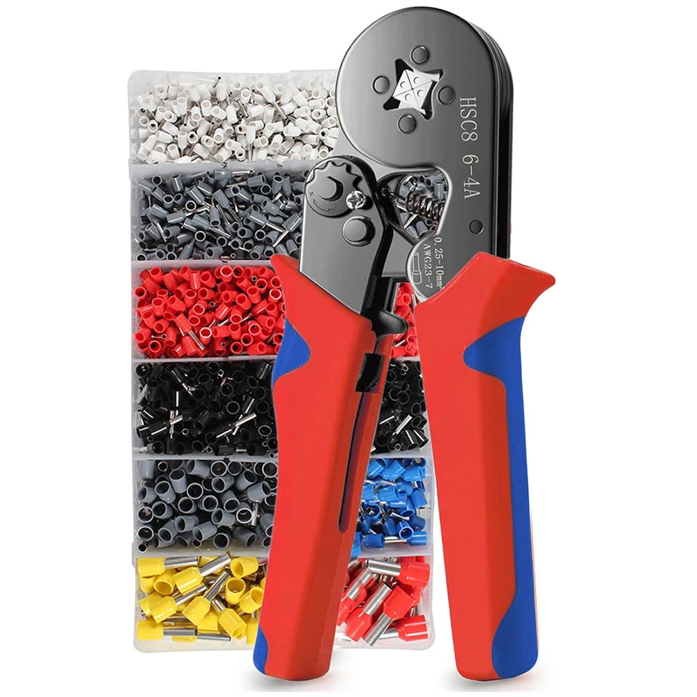 

Ferrule Crimping Tool Kit with 1500PCS Wire Ferrules Wire End Terminals&Crimper Plier,for AWG 23-7 Cable connectors,0.25-10mm²