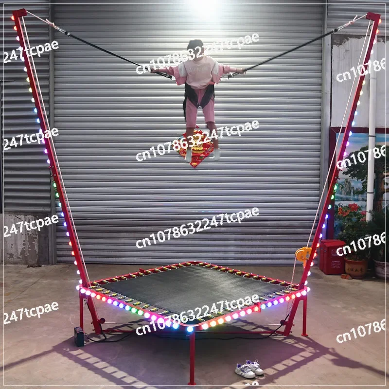 Trampoline children's outdoor large square indoor light-emitting trampoline park lantern bungee jumping bed baby trampoline