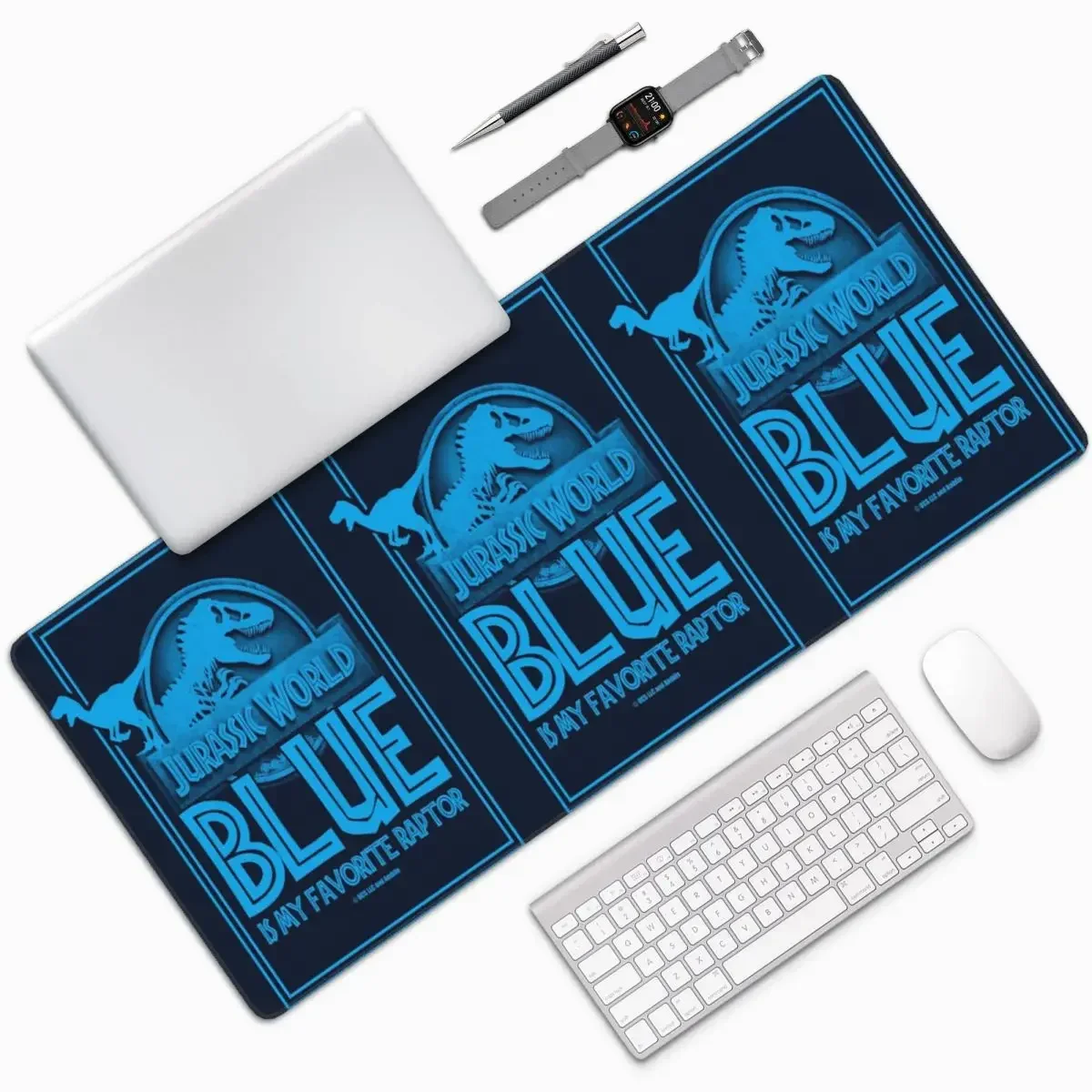 

Мир Юрского периода - Blue Is My Favorite Raptor Большой коврик для мыши Компьютерная клавиатура Коврик для мыши Игровой ПК Ноутбук Настольный коврик Настольные коврики
