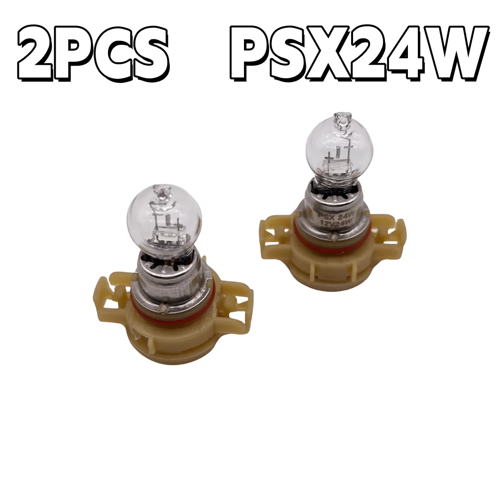 

High accuracy 1 Pair Super White PG20-7 PSX24W 2504 Halogen Lamp For Jeep Grand Cherokee Wrangler JK Patriot Dodge Charger 12V