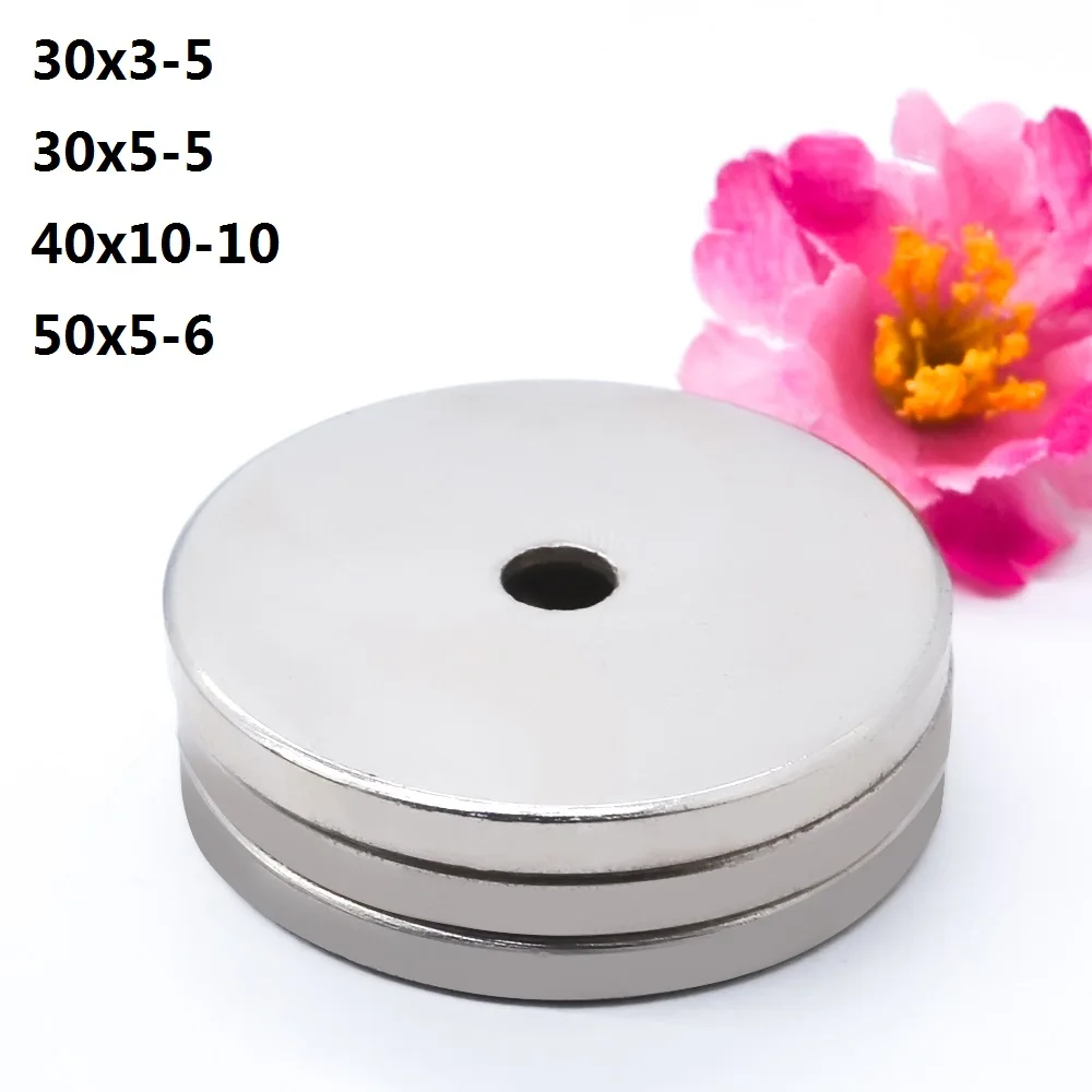 

30x3 30x5 Hole 5mm 40x20 -10mm 50x5 -6mm NdFeB Countersunk Round Magnet Super Powerful Strong Permanent Magnetic imanes Disc