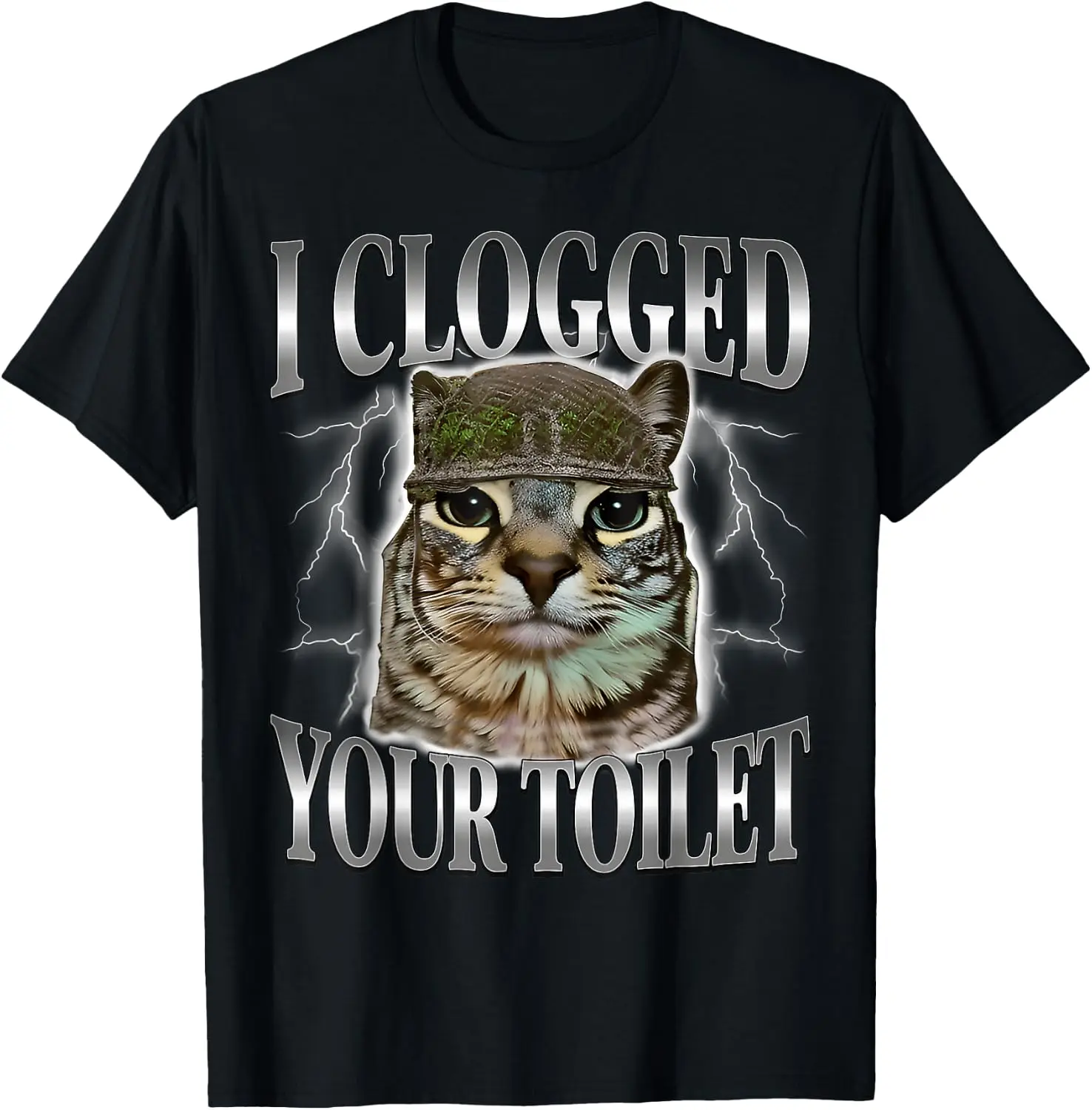 I Clogged Your Toilet T-Shirt 100% Cotton Trendy Y2K Short-Sleeve Tee-Soft, Quick-Drying, Moisture-Wicking; Ideal Sports Casual