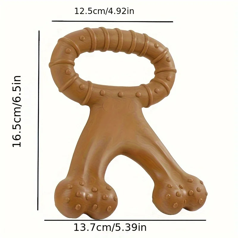 Super Durable Beef Flavored Dog Chew Toy - Fun Bone Shape for Interactive Play & Safe Teeth Cleaning - Perfect Training Aid for 