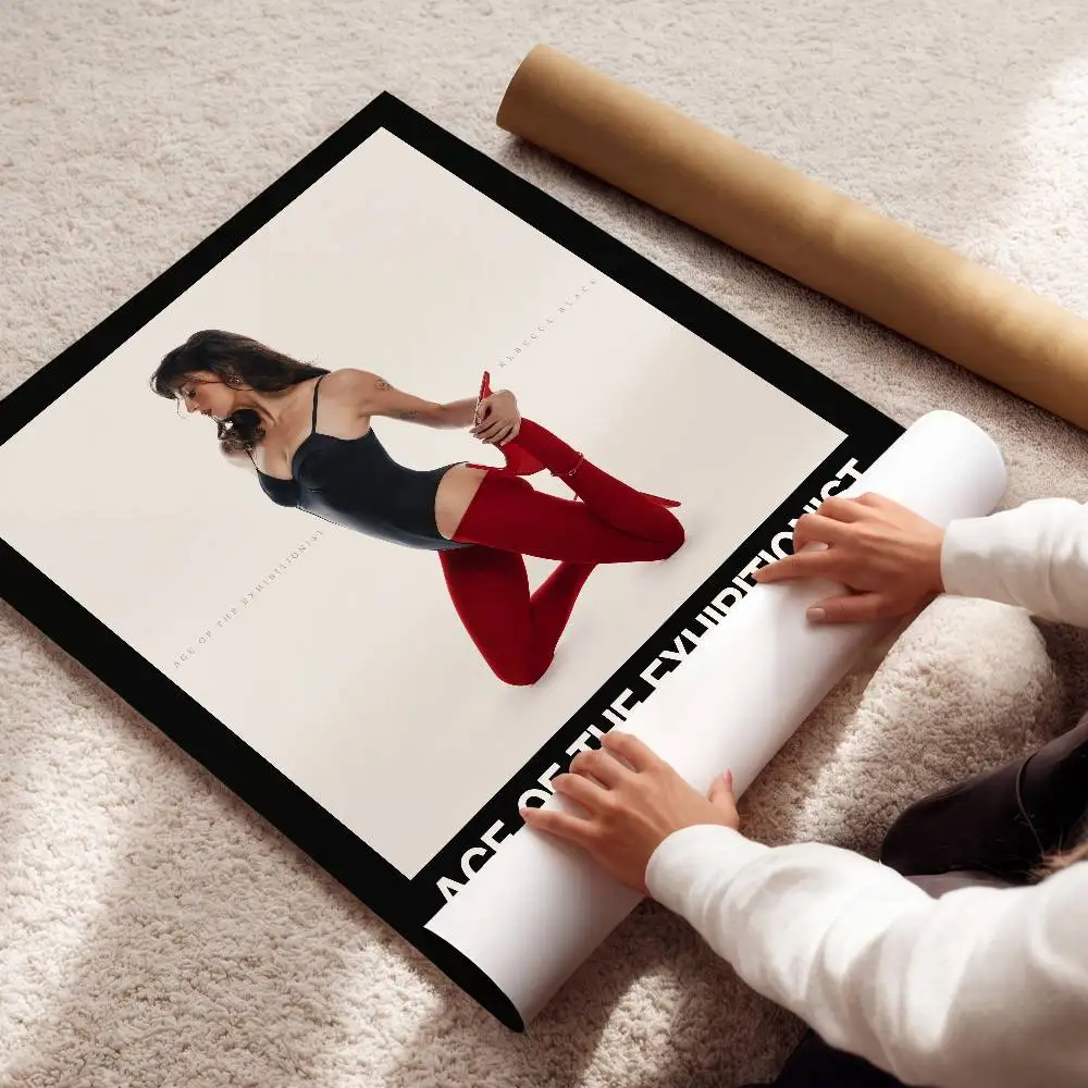 Rebecca B-Black Poster Album Art Cover Songs Rap Pop Singer Band Wall Waterproof Paper Sticker For Living Room Home Decor