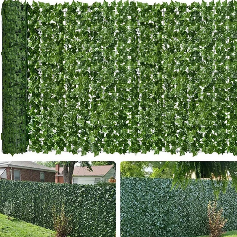 

Artificial Leaf Fence Panel 3 Long Artificial Ivy Hedge Fake Leaves Privacy Fence Fence Balcony Outdoor Garden Decor Background