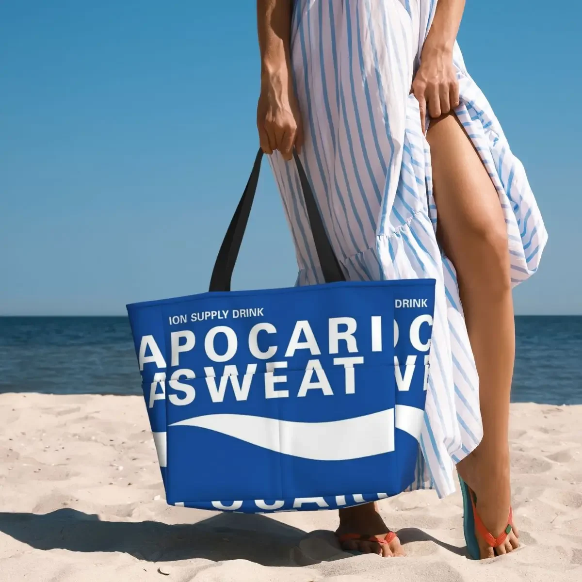 Just Some Pocari Sweat Merch Beach Tote Bag Sport Gym Yoga Duffle Large Tote Bag Women Travel Bag Fitness bag