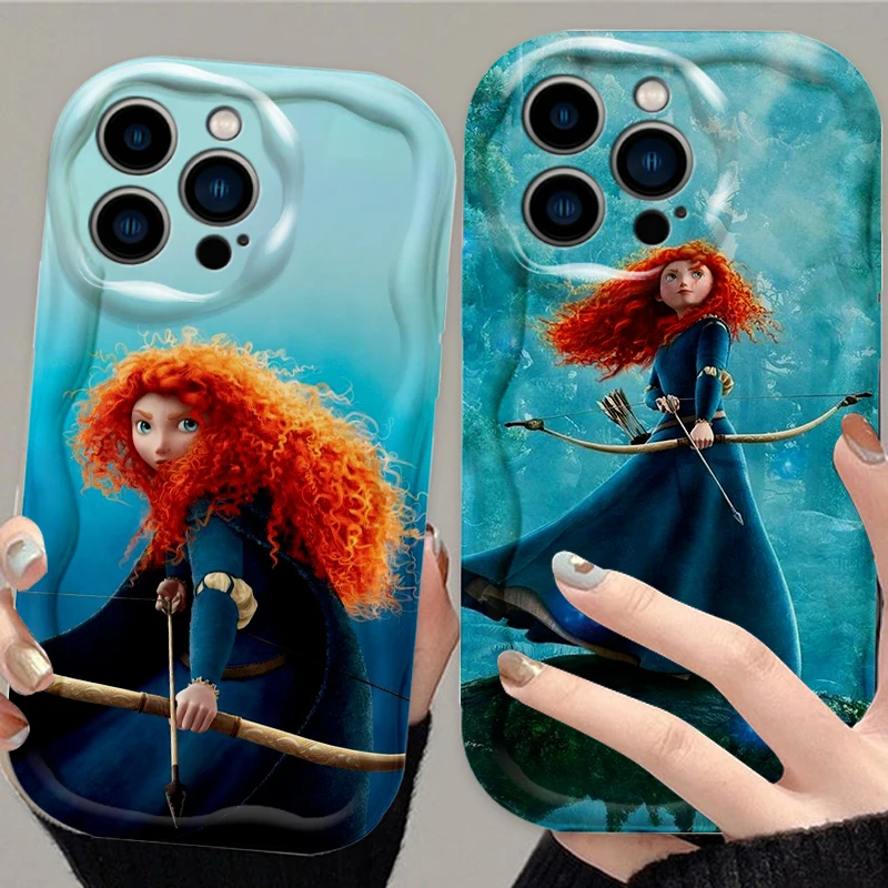 Disney The Brave Merida For Apple iPhone 15 14 13 12 11 XS XR X Pro Max Plus Wave Oil Cover Phone Case