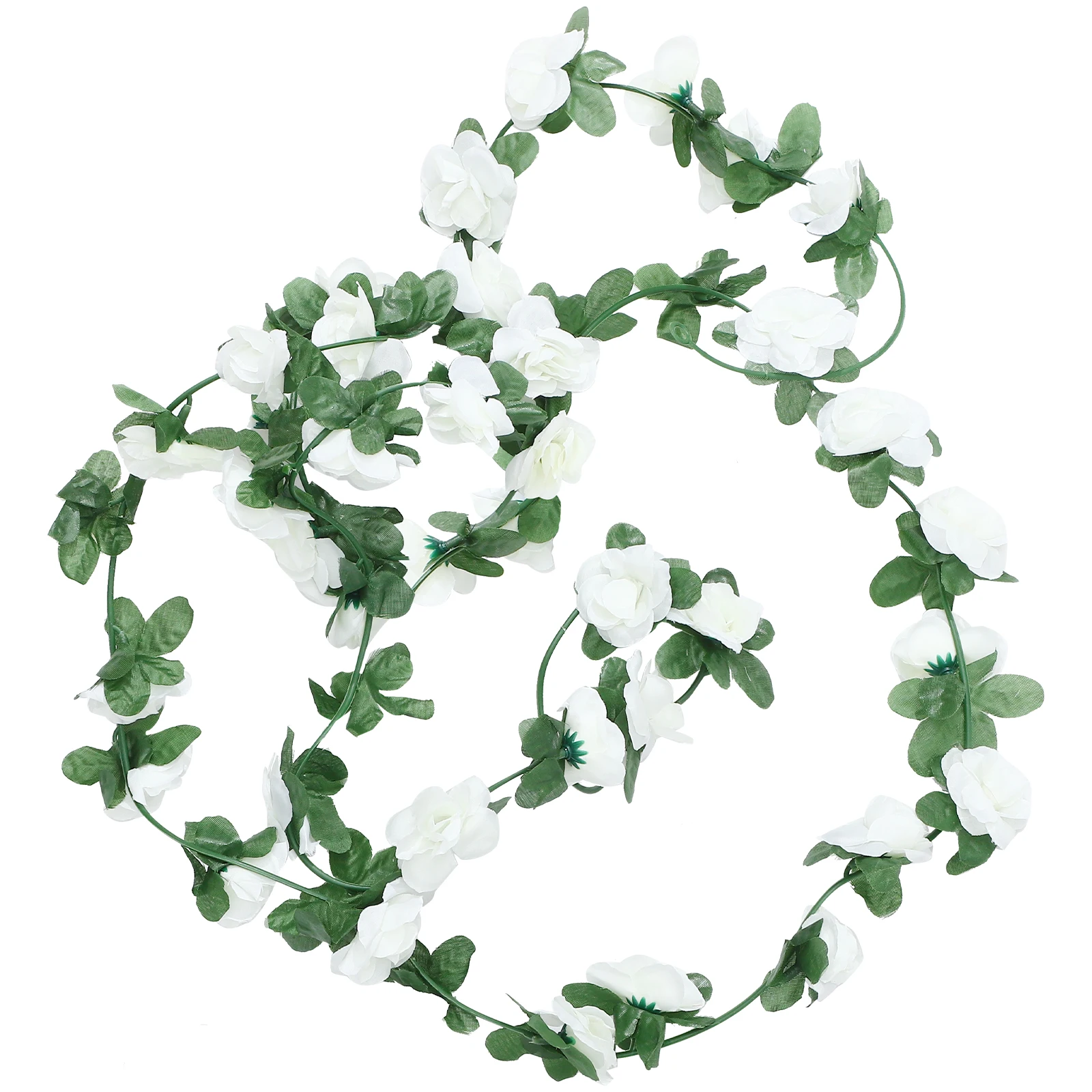 

6 Pcs Artificial Rose Garland Decorative Green Plant Vines Flowers Home Party Wedding Holiday Ornament Fake Vine