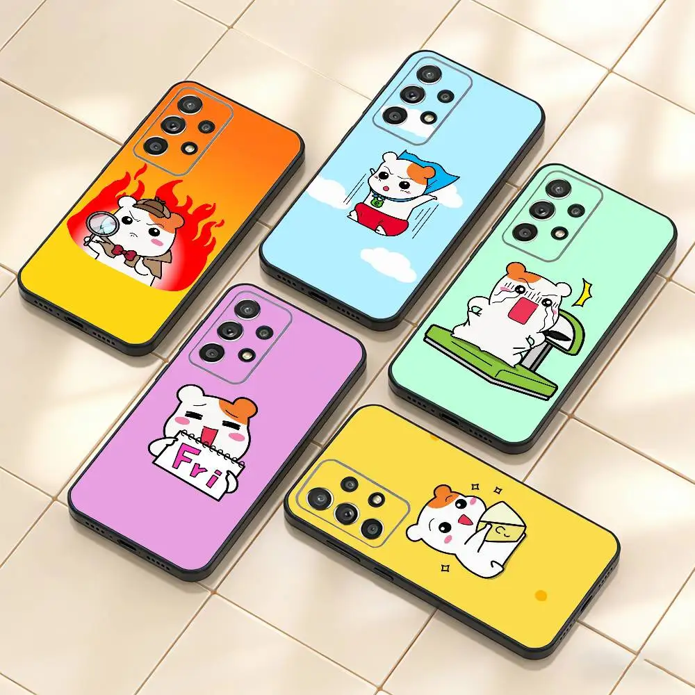 

L-Lovely Oruchuban Ebichu Phone Case For Samsung S25,S24,S21,S22,S23,S30,Ultra,S20,Plus,Fe,Note,10,9,5G Black Cover