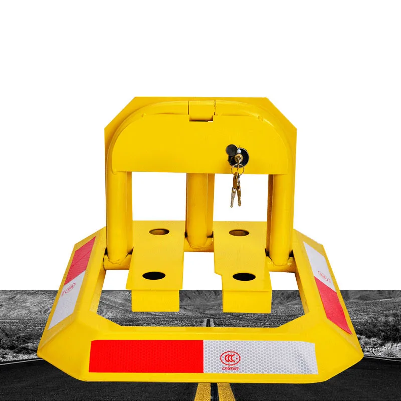 Manual  Barrier for Private  Space Double Lock Thickened Car  Lock Bollard Post Safety   Blocker