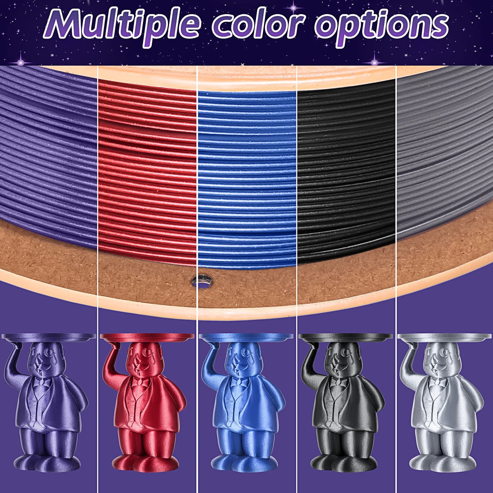 Eryone Förderung Glitter Pla Filament Für 3D Drucker Perfekte Sparkly Material Gespoolt (1kg) 1,75mm Hohe Qualität Freies Schnelles Schiff