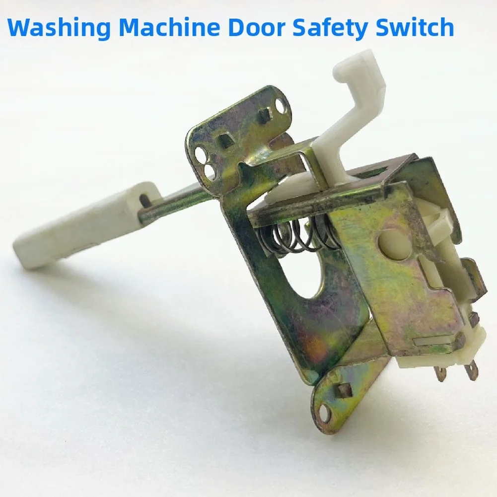 White Metal Washing Machine Door Switch 5A 250V Safety Gate Cover Lock Replacement for Various Front Load Models