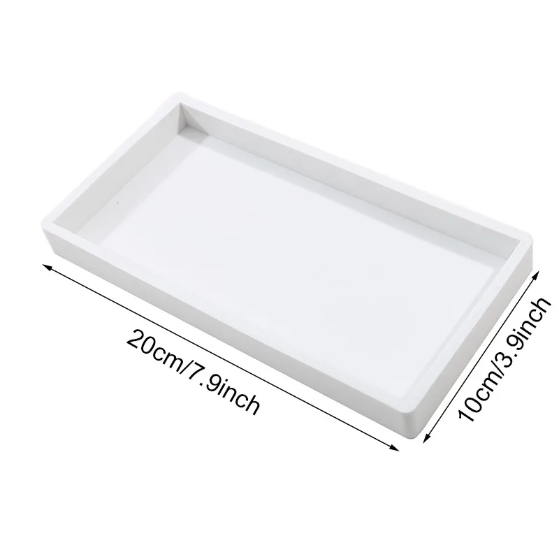 Kitchen Dish Soap Holder Silicone Dishwashing Brush Seasoning Jar Organize Tray Bathroom Vanity Organizer Home Decor