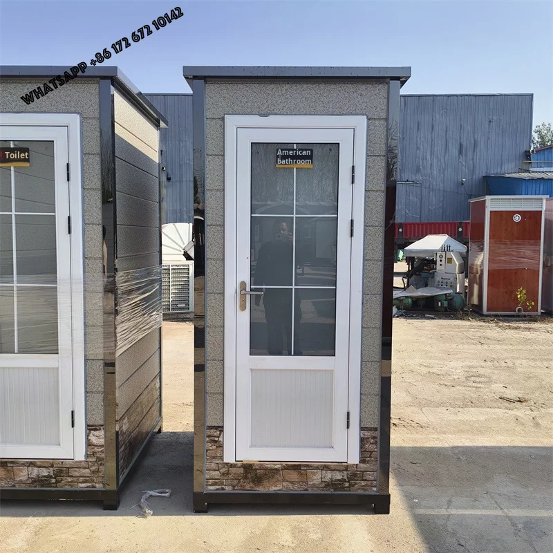 Modern Design Expandable Prefab Container House Modular Bathroom with Toilet Portable Office for Outdoor Use Steel Material