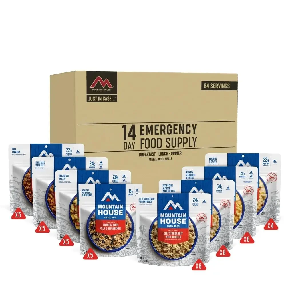 14-tägige Notfutterversorgung |   Gefriergetrocknete Überlebens- und Notfutter |   84-Portionen