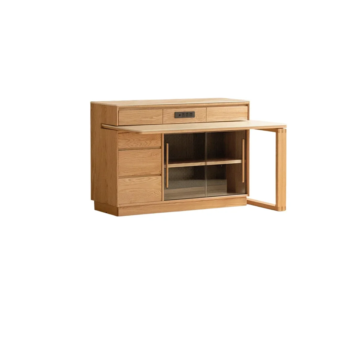 CX solid wood island table modern simple restaurant integrated dining table side cabinet household