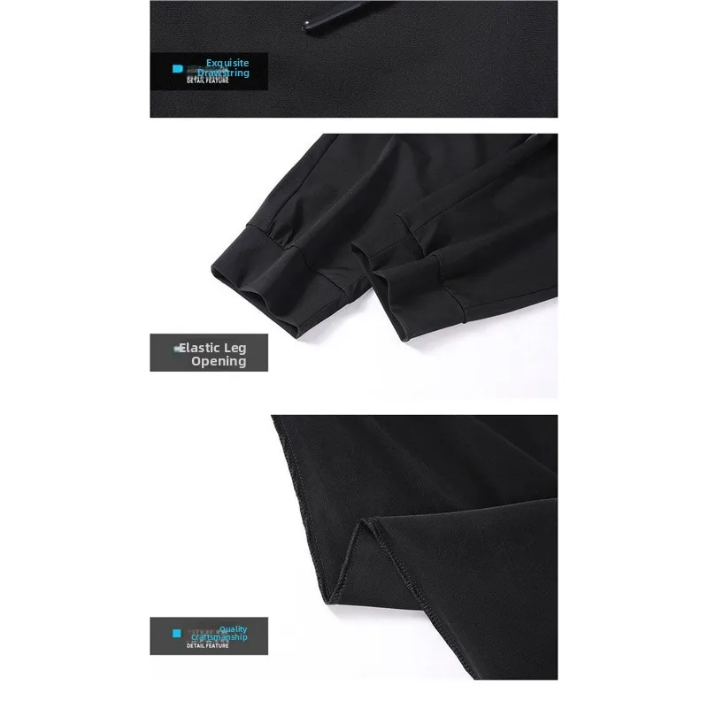 

Высококачественные мужские свободные брюки из ледяного шелка с принтом, прямые брюки больших размеров, модные брюки длиной 7/8, летняя верхняя одежда, молодежная энергия