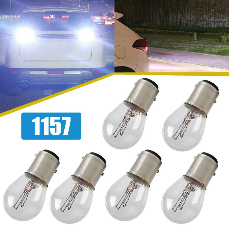 

10pcs Universal 1157 Light Bulb Auto Car Tuning Brake Stop Signal Turn Reverse Tail Lamps S25 12V Car Decoration Accessories