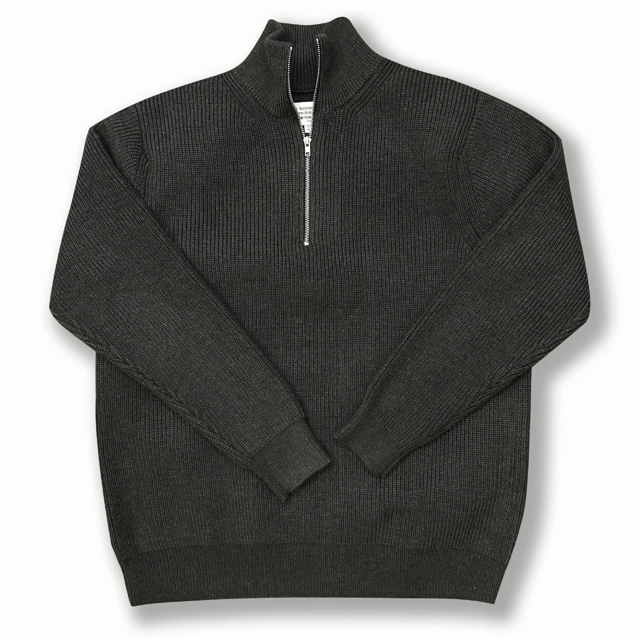 2026 Autumn Semi-zip Turtleneck Sweater Cotton Knitted Blended Jacket Loose Lazy Wind Knitted Jumper Men