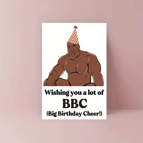 Funny Birthday Card with Muscle Boy Birthday Card, Best Gift for Brothers, Friends and Family