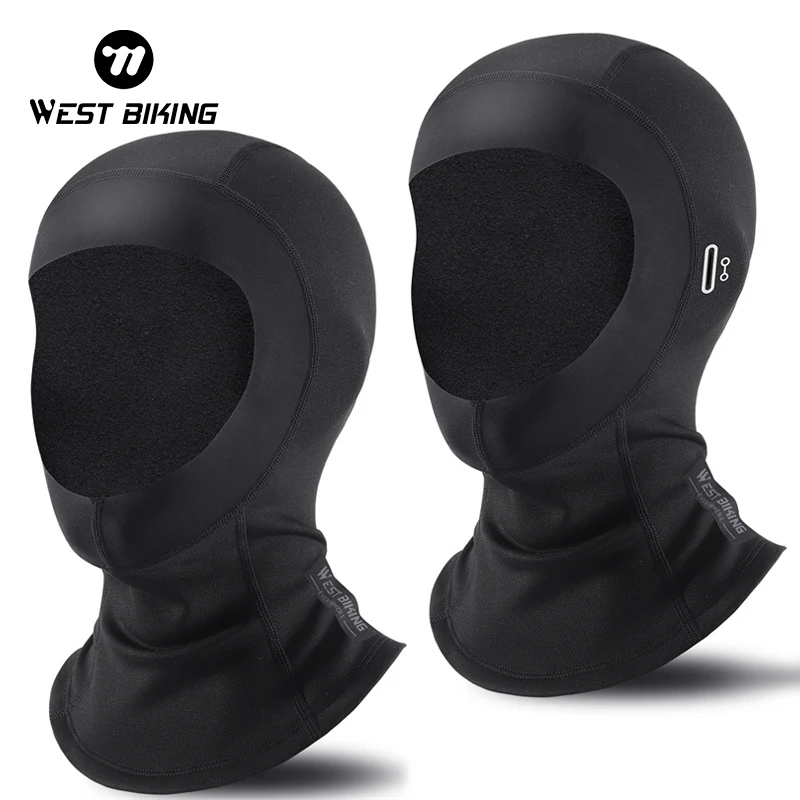 WEST BIKING Winter Cycling Headgear Fleece Warm Full Face Mask Windproof Cycling Cap Bike Helmet Liner MTB Road Bike Accessories