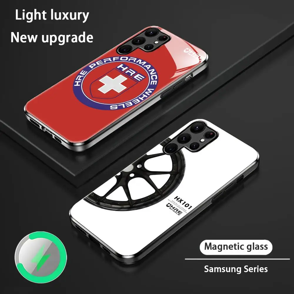 Hre Brand Cool Fashion Phone Case For Samsung S26 S25 S24 S23 S22 S21 S20 Plus Ultra Glass Magnetic Case
