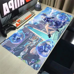 Genshin Impact Furina Anime Game Mousepad Office PC Kawaii Gaming Accessories Keyboard Mouse Pad Laptop 90x40cm Mouse Mat Carpet